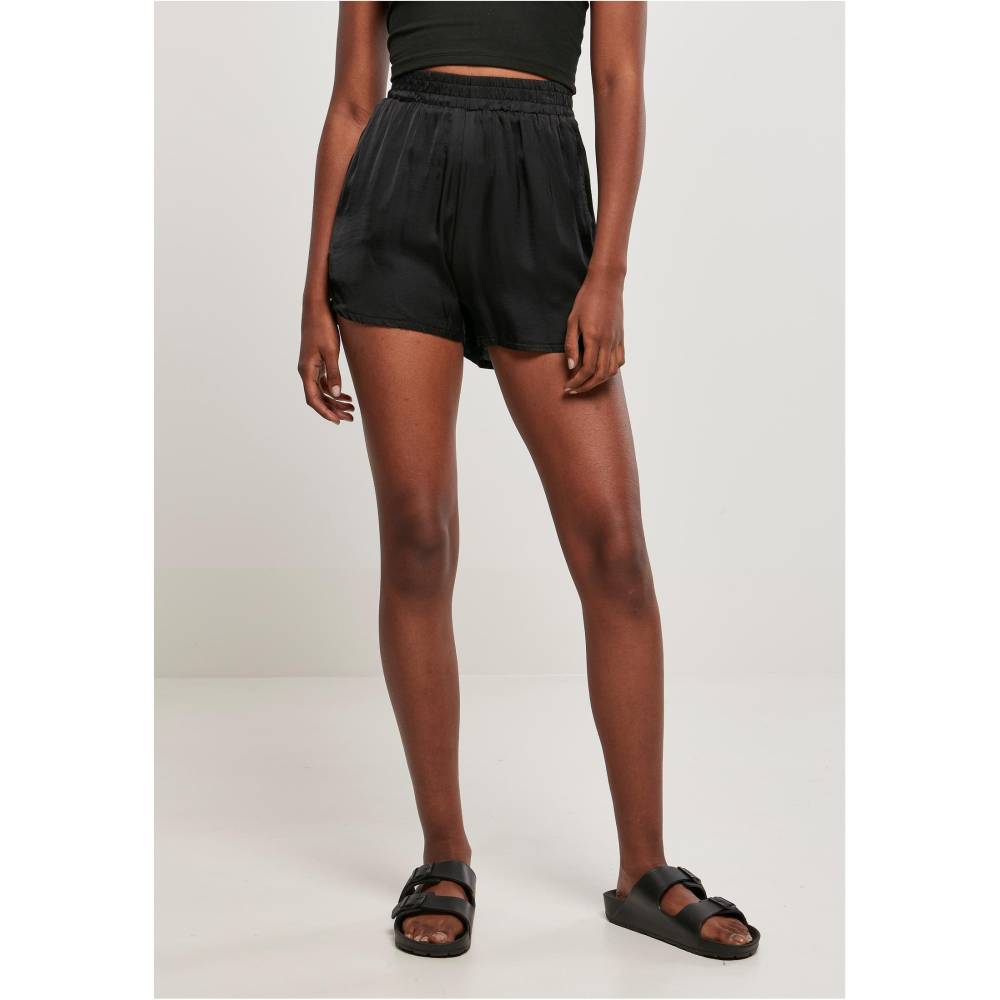 Urban Classics - Viscose Satin Resort Shorts - Black